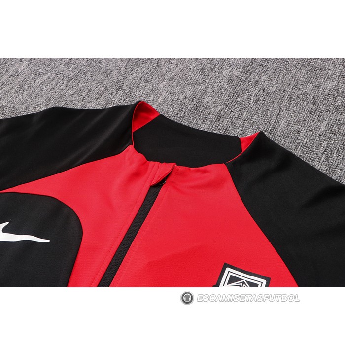 Chandal de Chaqueta del Corea del Sur 22-23 Negro y Rojo